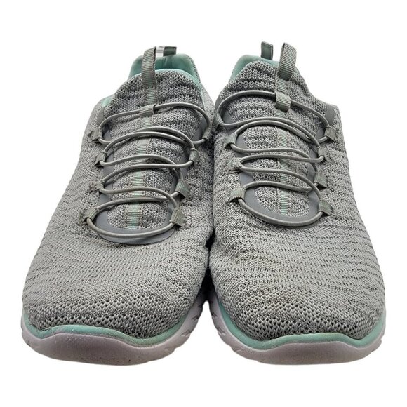 Athletic Works Shoes Women's Size 10 Gray Bungee Slip-On Sneakers - Picture 2 of 11